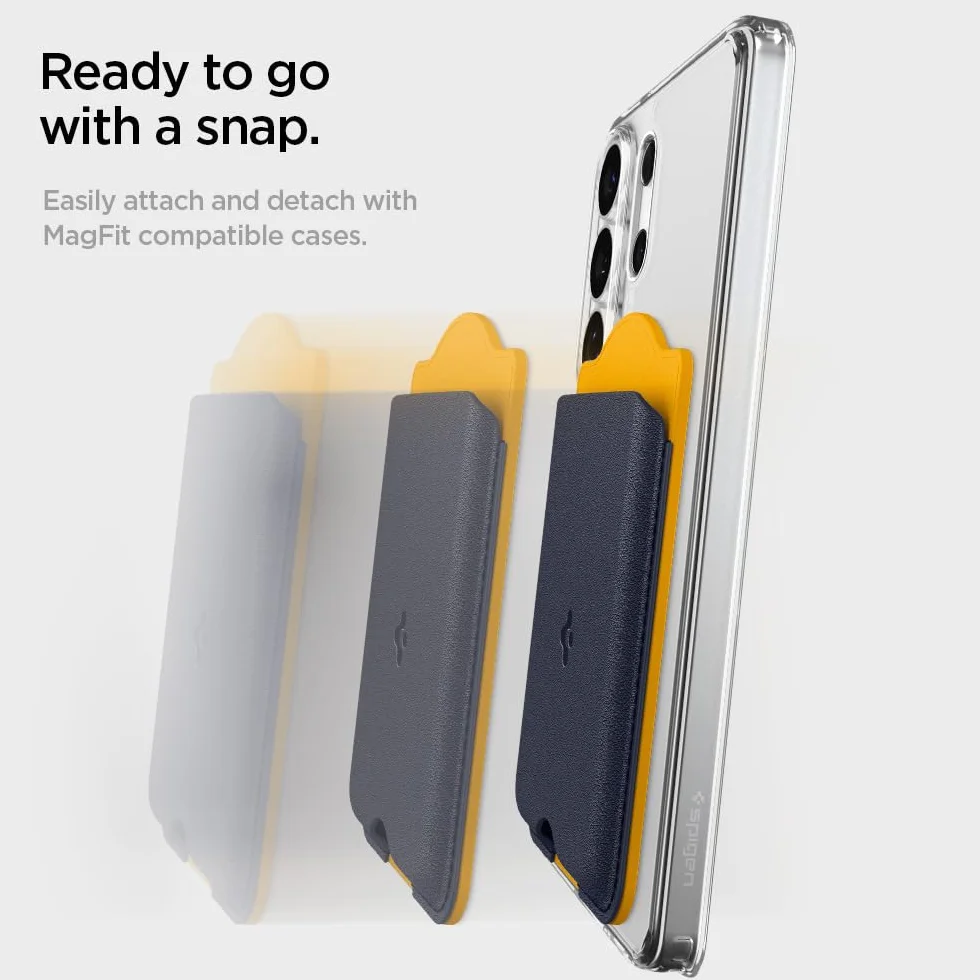 Spigen Nano Pop MagFit Portafoglio Magnetico Compatibile con Samsung Galaxy S26 & S25 Serie, S25 Edge e Z Fold 7 – Bluberry Navy