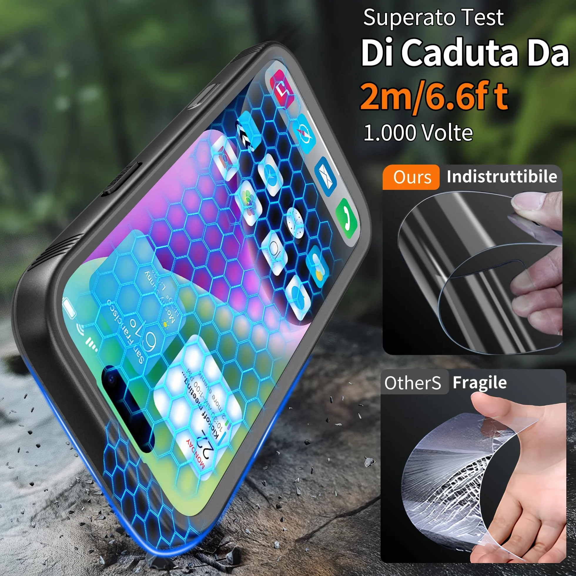 Cozycase TOP Cover Protettiva Per iPhone 17 Pro Impermeabile Antiurto IP68 Subacquea Antipolvere 360 Completa integrale Militare Rigida Rugged Custodia Resistente i Phone 17Pro Anti Urto Waterproof