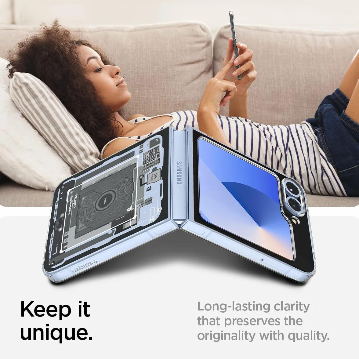 Spigen Cover Air Skin Compatibile con Samsung Galaxy Z Flip 7 FE e Samsung Galaxy Z Flip 6 - Zero One
