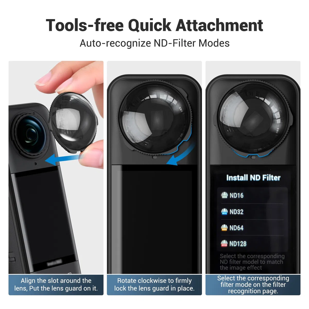 JJC X5 ND 64 Filtro Protezione lente per obiettivo Insta 360 X5 Accessori di protezione obiettivo