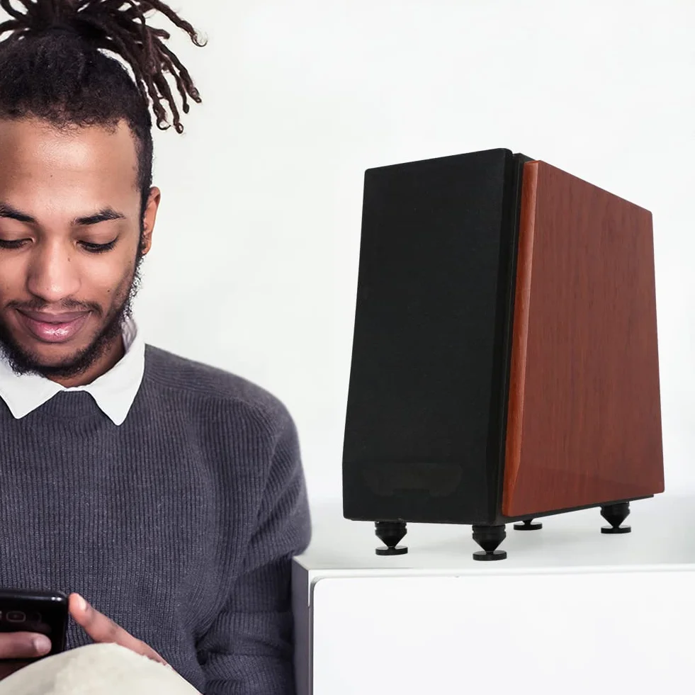 Set di 8 Punte per Altoparlante HiFi, Piedini in Lega di Alluminio, Supporto Nero