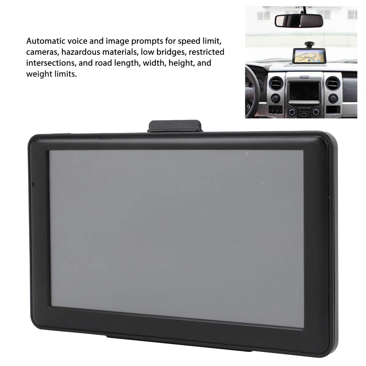 Navigazione GPS per camionisti con display 7 pollici, guida vocale e registrazione della velocità - di navigazione per camion auto (asiatico