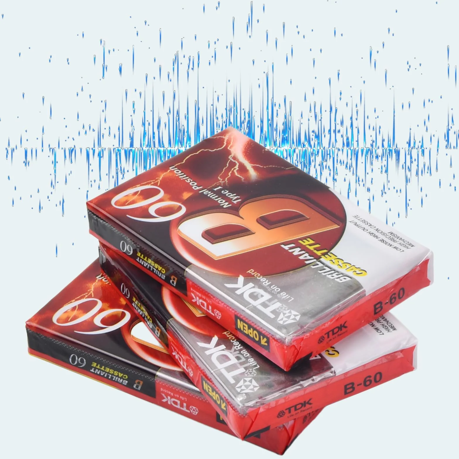 Confezione da 10 Cassette, 60 Minuti Musicassette Vergini, Nastri per Cassette Vuote, Basso Rumore, per Conferenze, Seminari, Registrazione Quotidiana