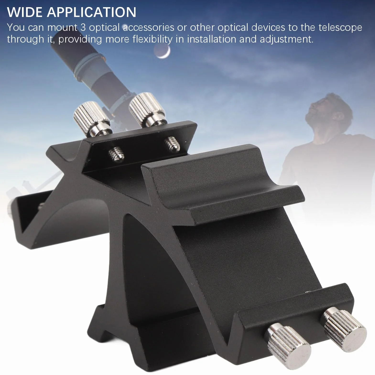 Rack per Slot Fissi per Telescopio Astronomico a 3 Slot, Staffa di Montaggio per Telescopio Triplo Completamente in Metallo, Installazione Semplice, Stabile e Leggero, più