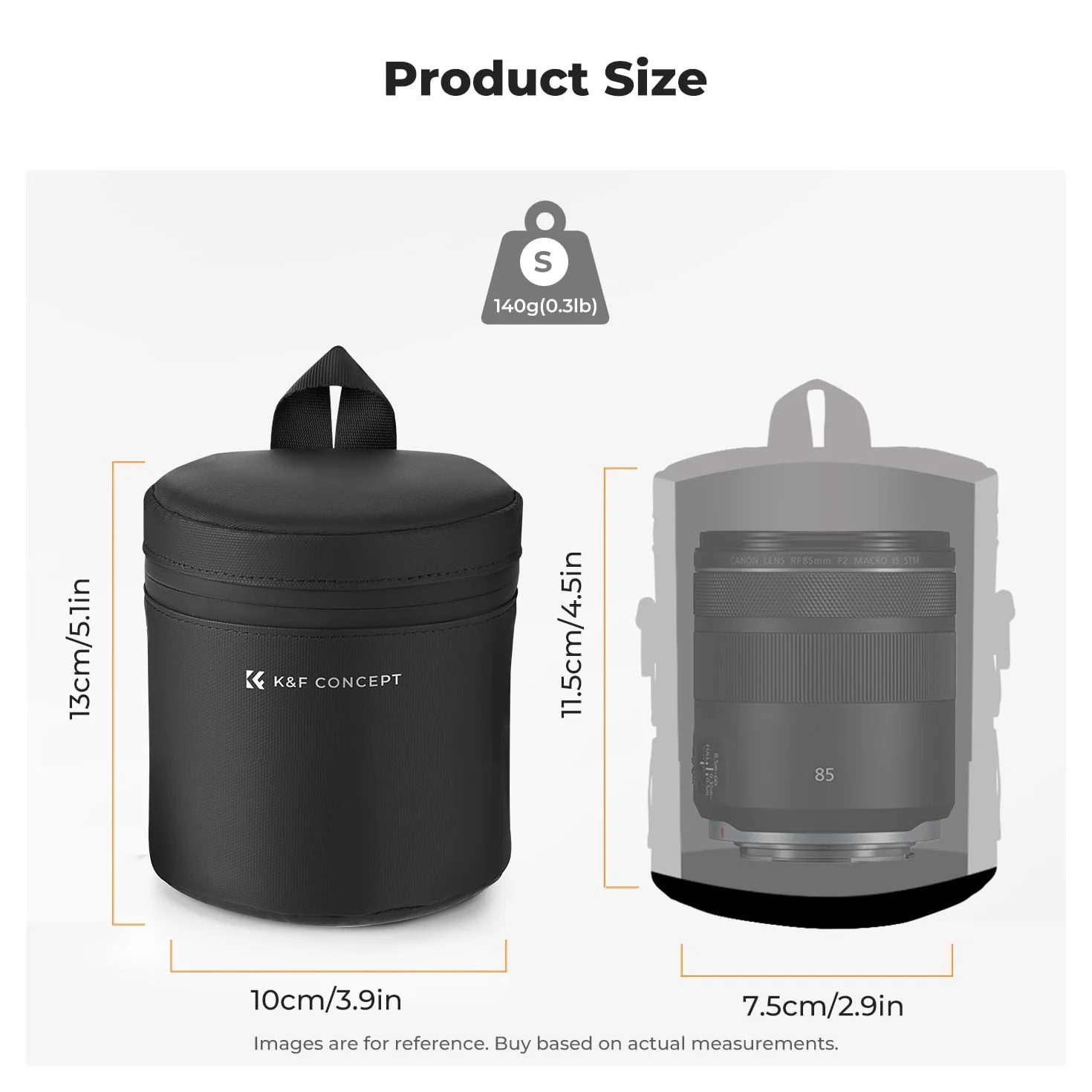 K&F CONCEPT Custodia per Obiettivo con Soffiatore d'Aria, Borsa Obiettivo Impermeabile e Antishock, Protezione per Lenti Fotocamera DSLR/SLR