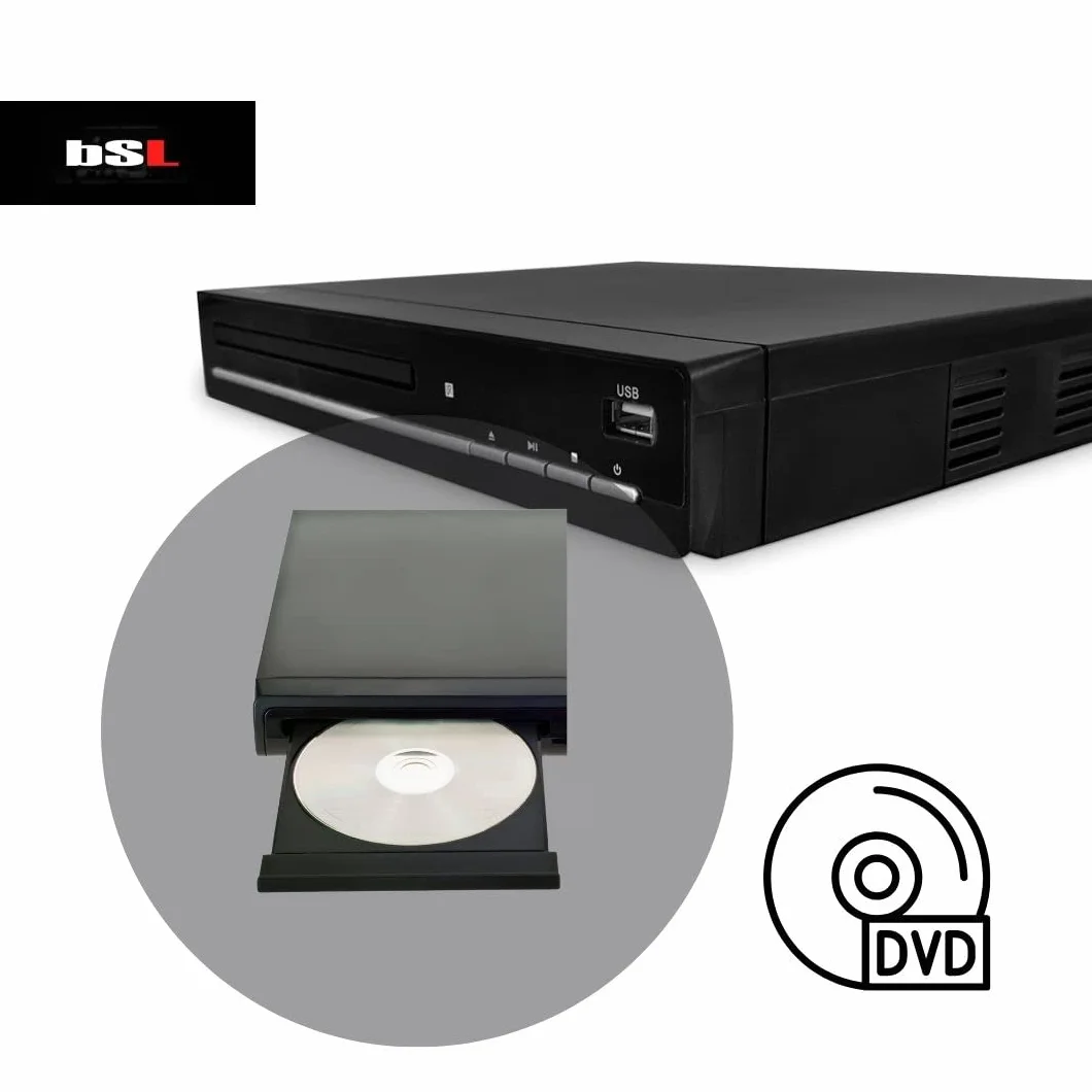 BSL-351, Lettore DVD multiformato DVD, CD, MP3, MP4, lettore USB multimediale, uscita HDMI e AV (cavo AV incluso), telecomando a distanza, per tutte le regioni