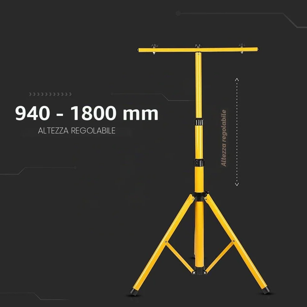 Supporto Trepiede in Alluminio per Fari LED Colore Giallo