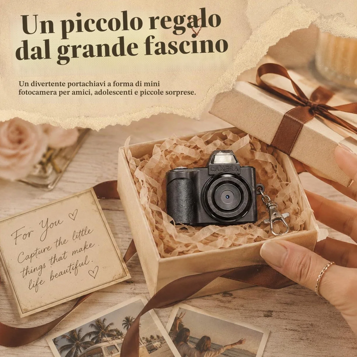 Mini Fotocamera Digitale - Maxmango 1,3'' 1080P Mini Macchina Fotografica Digitale, Macchina Fotografica Tascabile Portachiavi con 64 GB, per Viaggi, Vlogging e Intrattenimento, per Regali