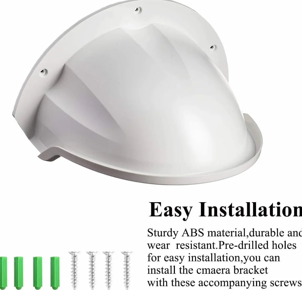 1 custodia protettiva resistente alle intemperie per telecamera di sorveglianza CCTV, custodia solare e piovosa, compatibile con Bullet e Dome (bianco)