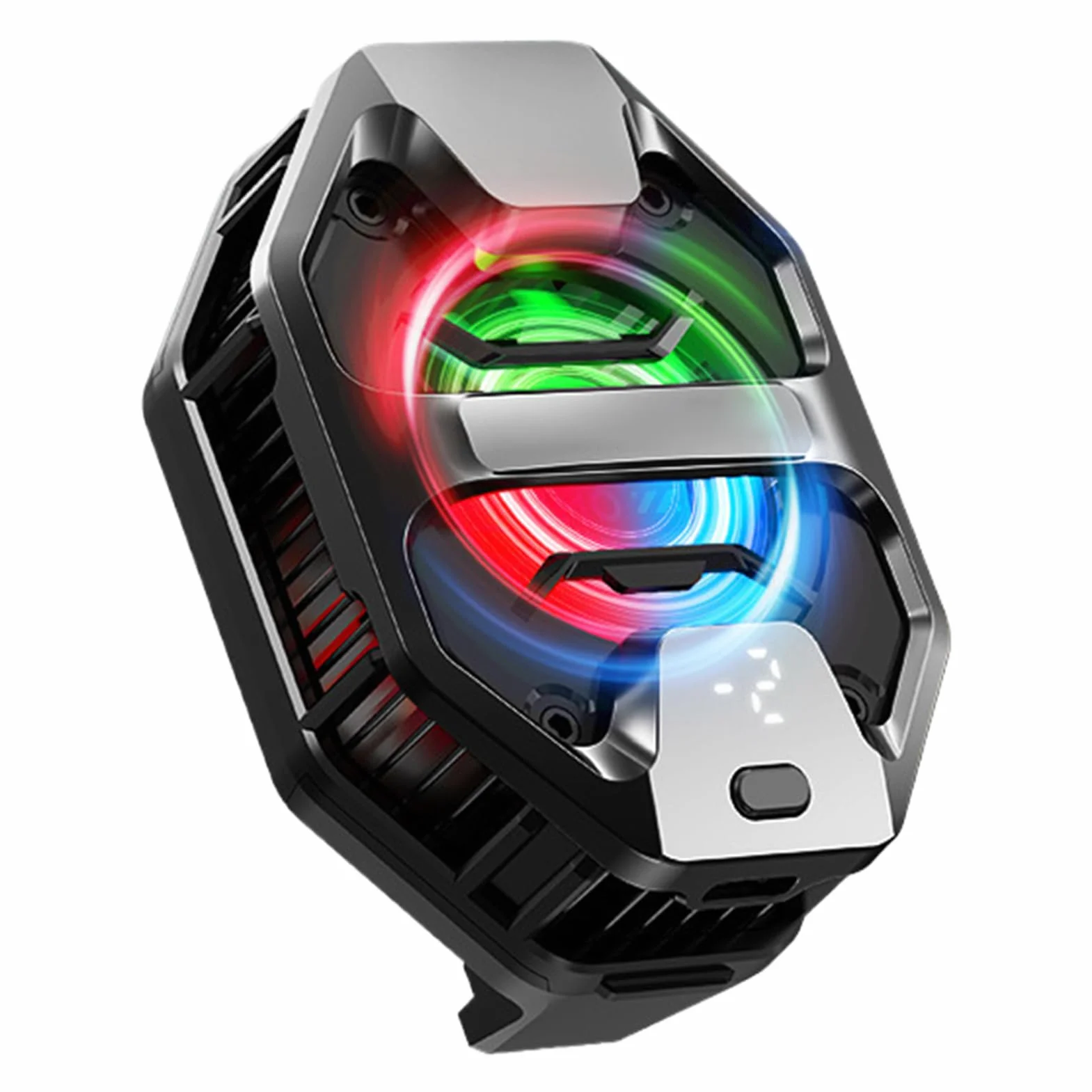 Ventola di raffreddamento per telefono, radiatore per telefono, semiconduttore, portatile, con LED RGB, per videogiochi, live streaming, vlog, tablet, spiaggia