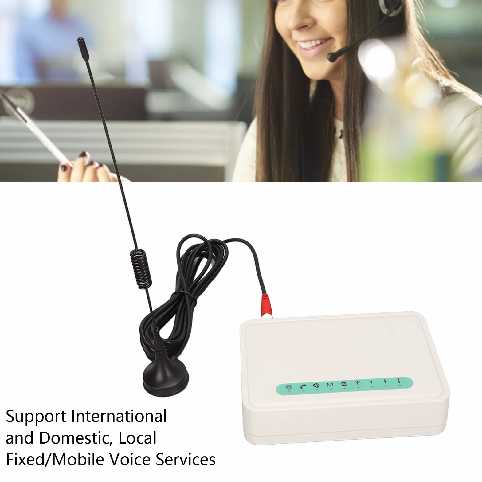 Fockety gsm Terminale Senza Fili Fisso, 3G 4G LTE Quad Band gsm 850/900/1800/1900Mhz Desktop Terminale Wireless Chiamante ID Dialer con Display Luci a LED, per Telefonica, Allarme