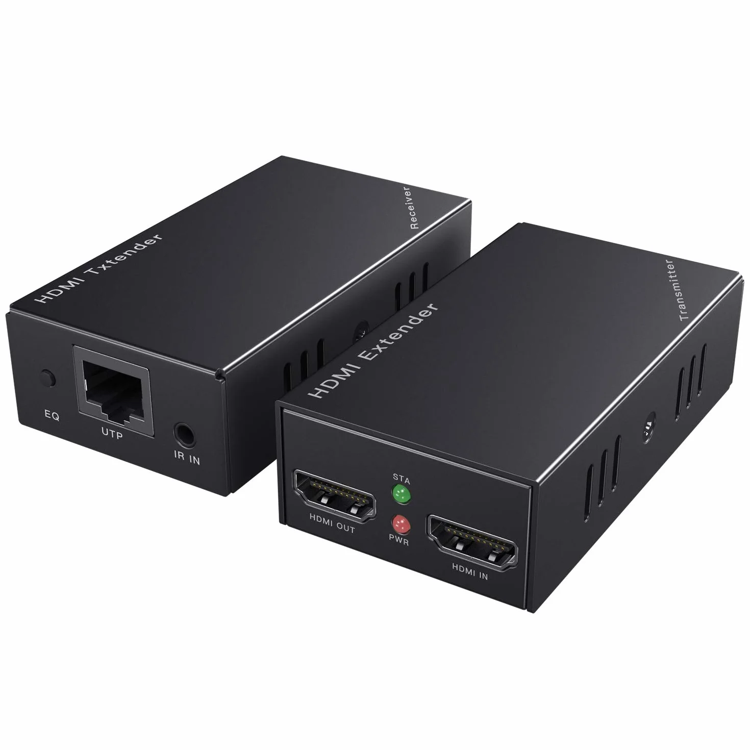 Extender HDMI IR, 1080P a 60Hz con uscita locale, estende la trasmissione fino a 50 m di lunghezza su cavo CAT5e/CAT6/CAT7, con un adattatore di alimentazione
