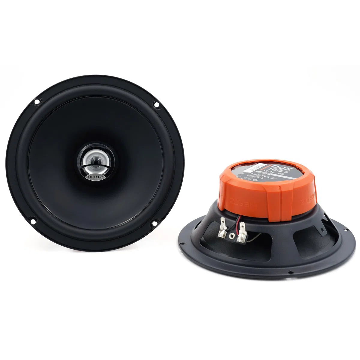 Hertz DCX 165.3 - Coppia di altoparlanti coassiali da 165 mm a 2 vie con tweeter PEI e cono polipropilene, risposta in frequenza ottimizzata - 120W max