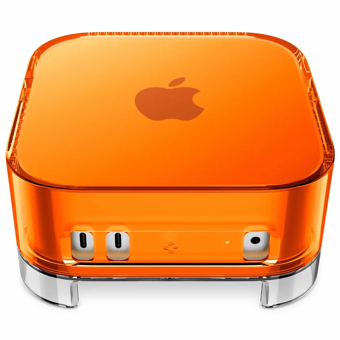 Spigen Classic C1 Cover con Supporto per filtro dell'aria integrato Compatibile con Mac mini M4 / M4 Pro Chip (2024) - Tangerine