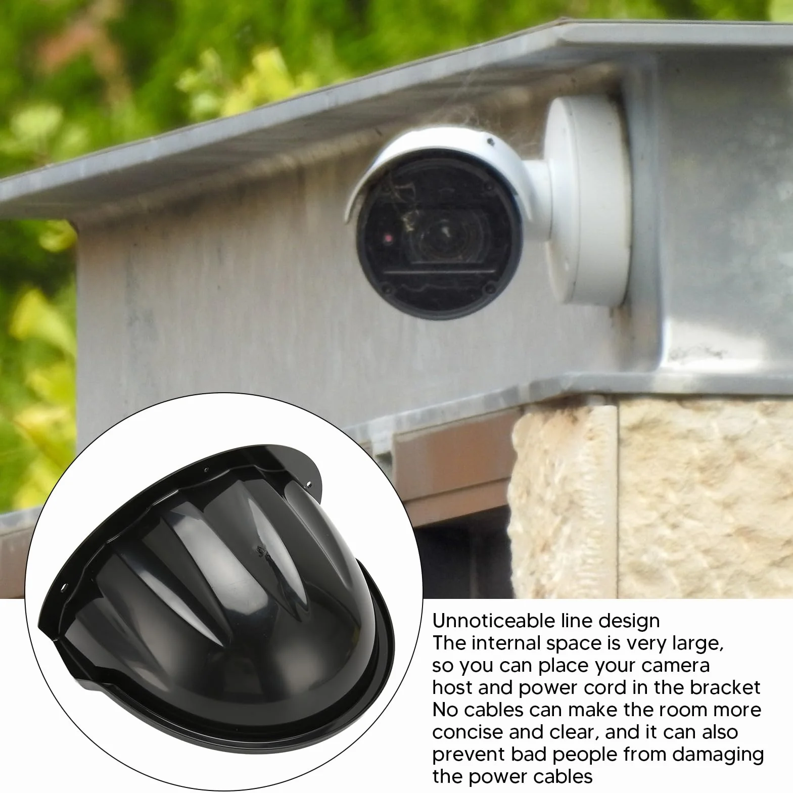 KIMISS Scudo di Copertura dello Schermo della Copertura della Fotocamera del Parasole Universale per la Pioggia Scudo per Copertura Telecamera di Sicurezza Esterna con Parasole in (Black)