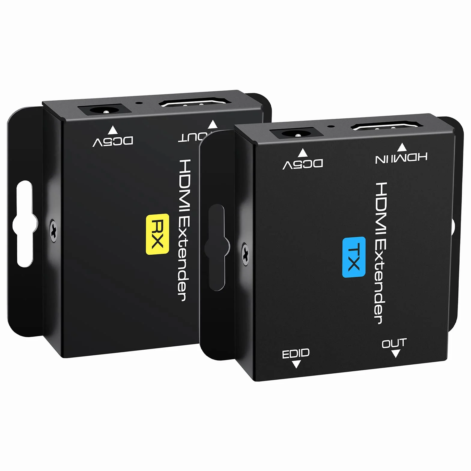 VEDINDUST HDMI Extender Over Cat5e 6 7 Ethernet Trasmettitore Ricevitore Supporto Preimpostazioni EDID 1080p POC Solo bisogno di alimentazione TX per lavoro 1080P 50m POC