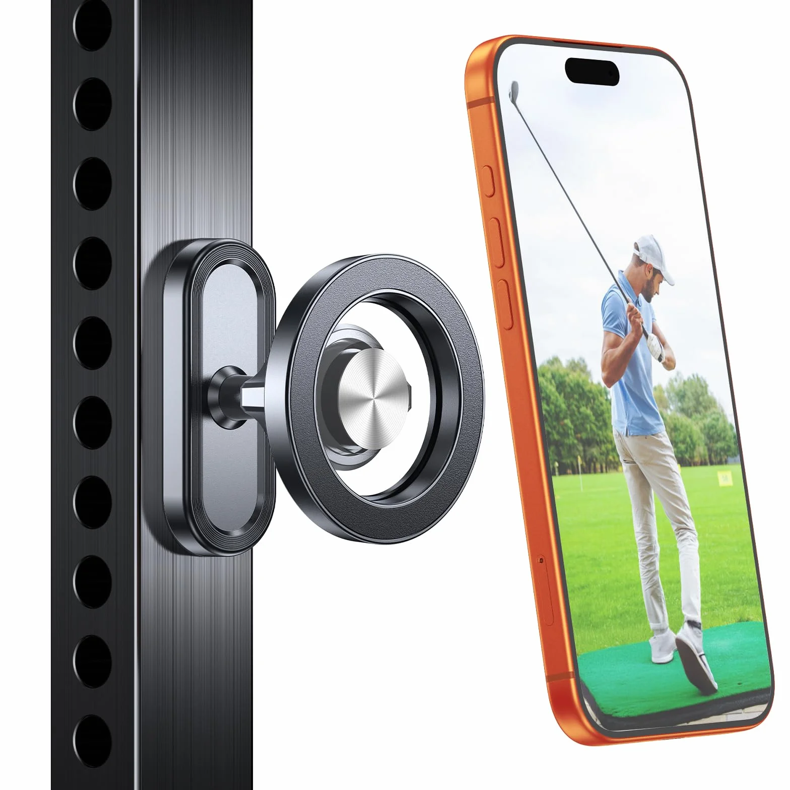 Supporto magnetico per telefono per golf, Supporto Telefono Auto per Magsafe compatibile con iPhone 17 Pro Max Air 16 Plus 15 14 adatto a EZGO, Club Car, Yamaha, accessori per carrello da golf