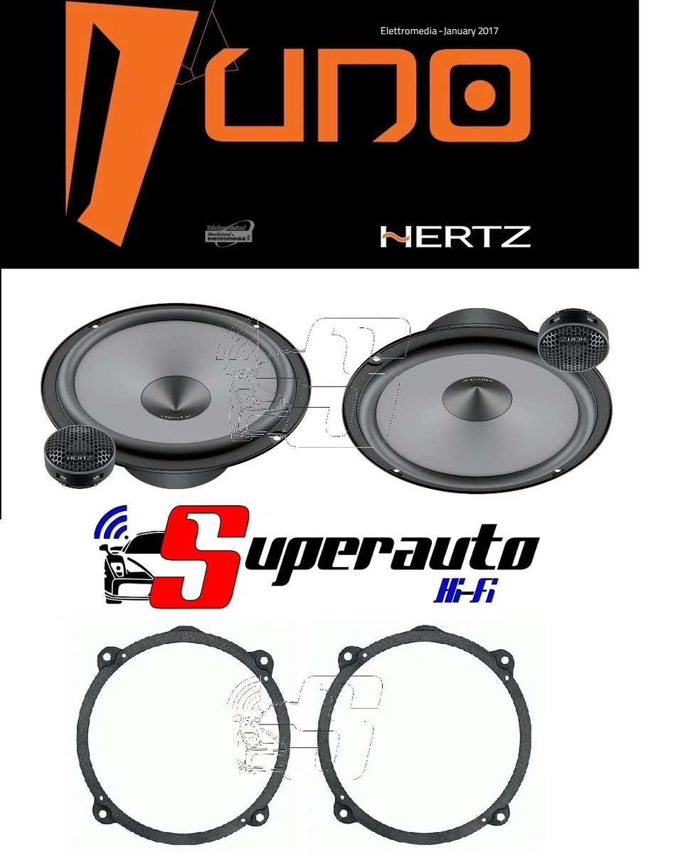 Hertz LINEA UNO K165 K 165 KIT ALTOPARLANTI DUE VIE CASSE AUTO 165 mm + supporti casse ALFA 147 Anteriore o Posteriore 165 cm
