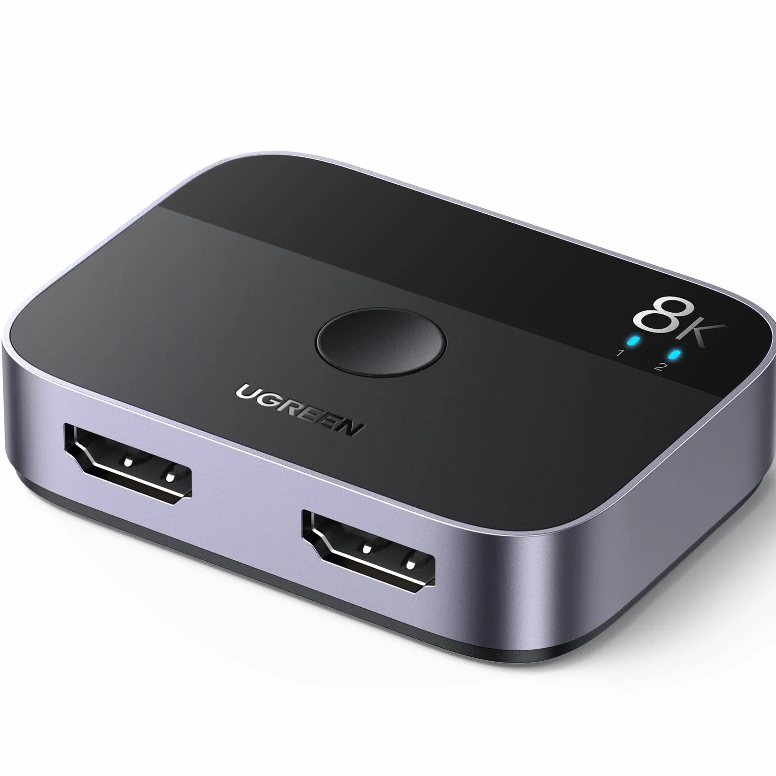 UGREEN Switch HDMI 2.1 8K@60Hz 2 Ingressi 1 Uscita Commutatore 4K@144Hz 2K@240Hz Compatibile con Macbook Pro Mac Mini, BLU-Ray DVD, PS5 PS4, Xbox 360/One, Fire Stick, Chromecast, TV