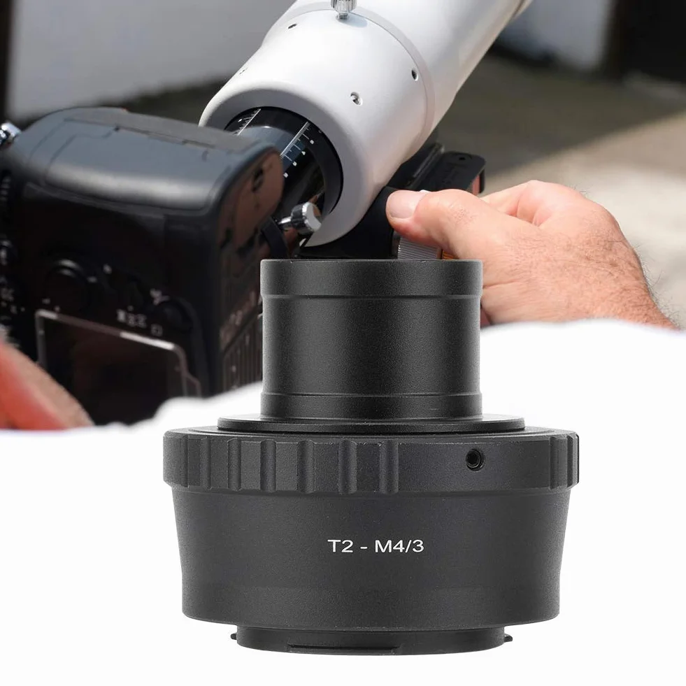 T2-M4 / 3 Anello Adattatore per Telescopio, 1,25 Pollici Anello Adattatore per Telescopio in Metallo per Olympus M4 / 3 Fotocamera