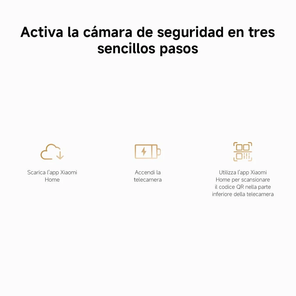 XIAOMI Smart Camera C301 (Videocamera di sorveglianza), risoluzione 2K, protezione privacy, visione notturna a colori, visione completa a 360°, rilvamento delle persone, audio bi-direzionale