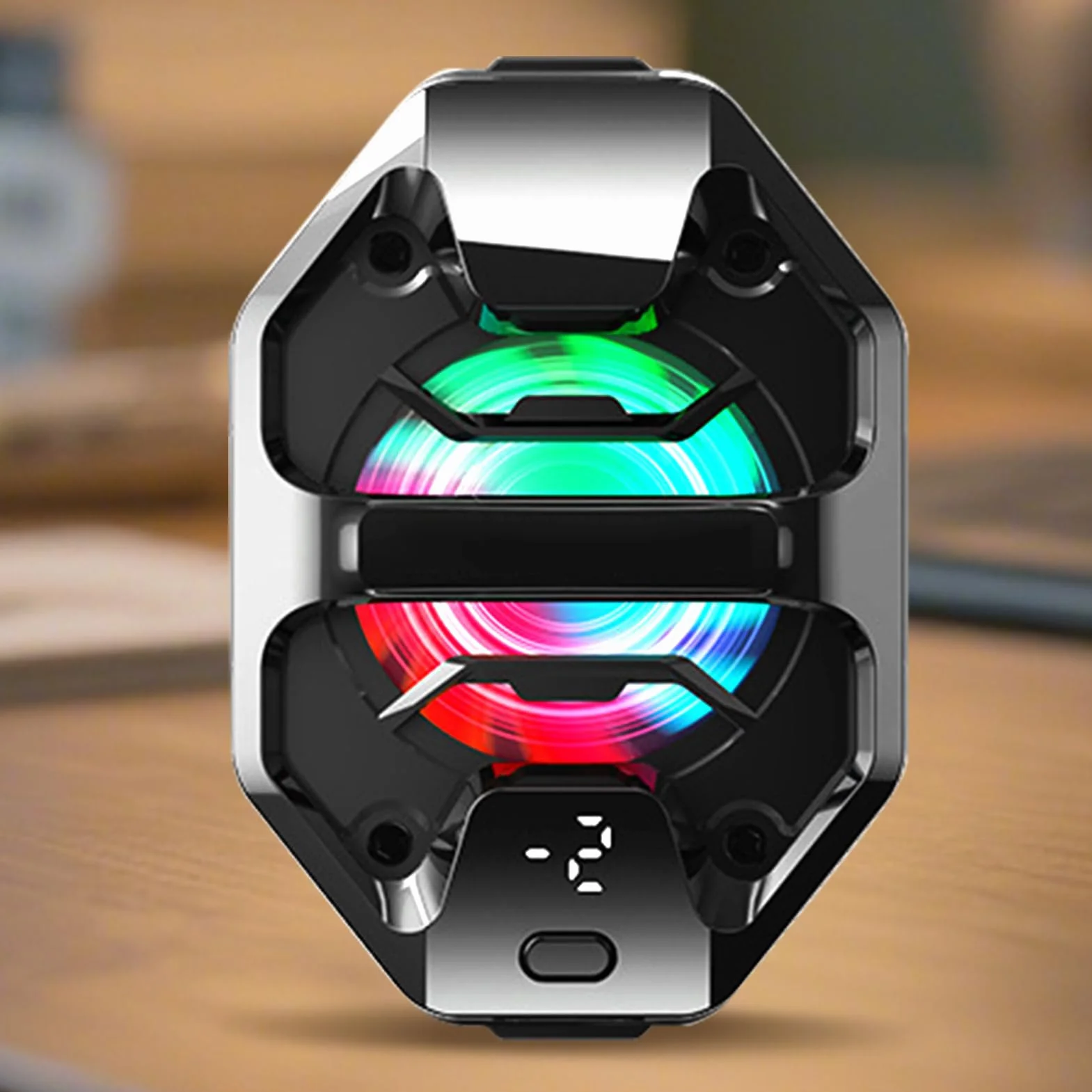 Ventola di raffreddamento per telefono, radiatore per telefono, semiconduttore, portatile, con LED RGB, per videogiochi, live streaming, vlog, tablet, spiaggia