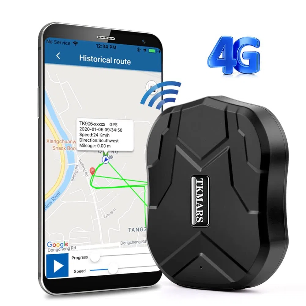 GPS Tracker per Auto 4G, Localizzatore gps con App Magnete Potentevehicle Tracker Tecnologia di Posizionamento Preciso Dual GPS/AGPS,Impermeabile Anti-smarrimento 5000mAh per Car/Bicicletta/Moto TK905