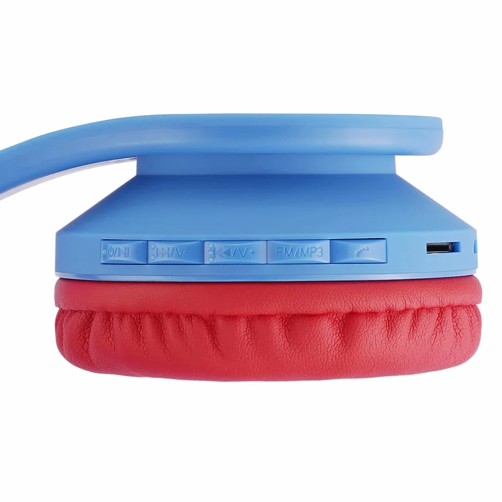 PowerLocus Cuffie Bluetooth per Bambini, Cuffie Senza Fili Over-Ear con Microfono, limitatore di volume a 85 dB, Cuffie Wireless Pieghevoli e Regolabili per Ragazzi e Ragazze per Cellulari/Tablet/PC