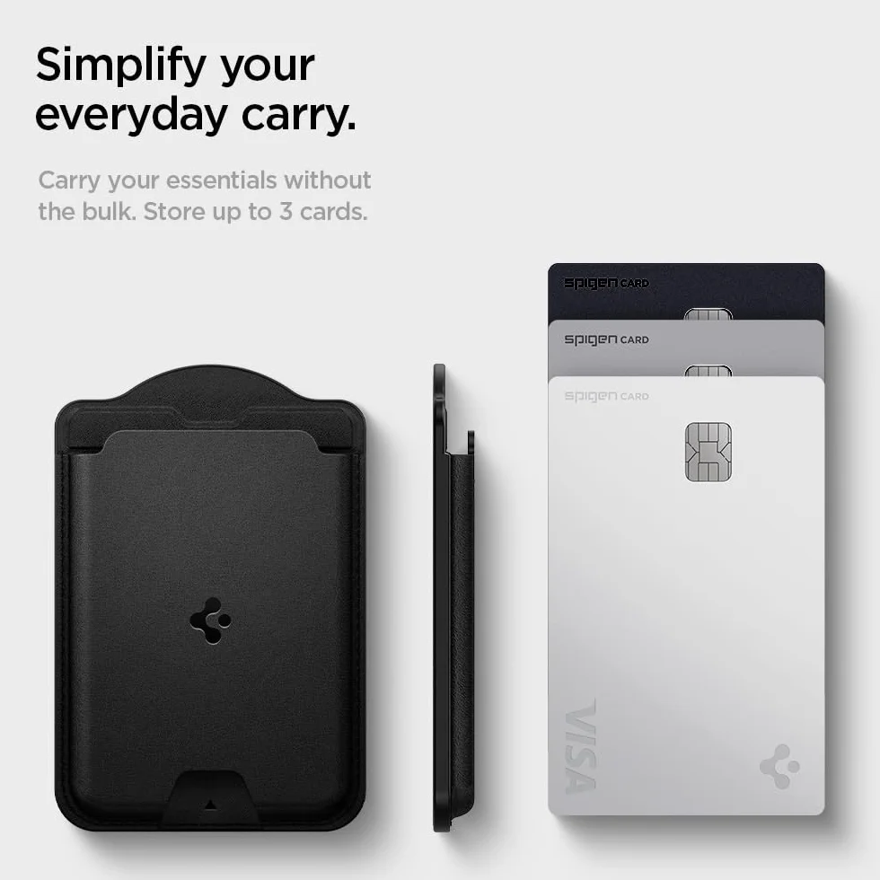 Spigen Valentinus MagFit Portafoglio Magnetico Compatibile con Samsung Galaxy S26 & S25 Serie, S25 Edge e Z Fold 7 - Nero