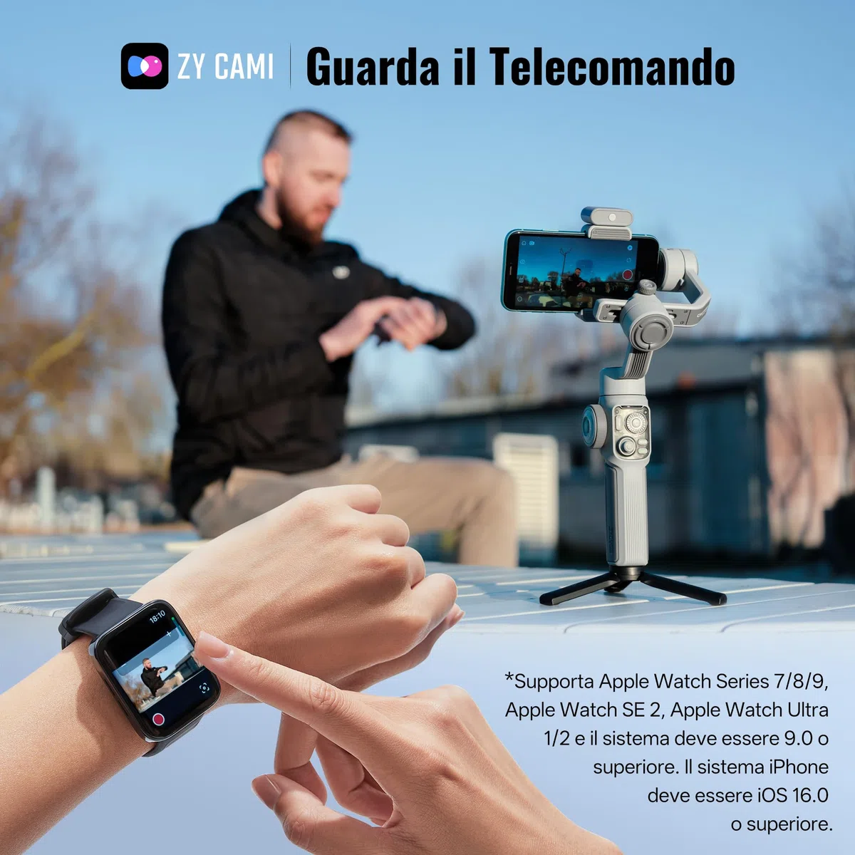 ZHIYUN CINEPEER SMOOTH 5E Combo Stabilizzatore per Smartphone, Intelligent AI Tracking, Luce di Riempimento Integrata & Magnetica, 3 Assi Gimbal, Modifica Intelligente, Carico 300g