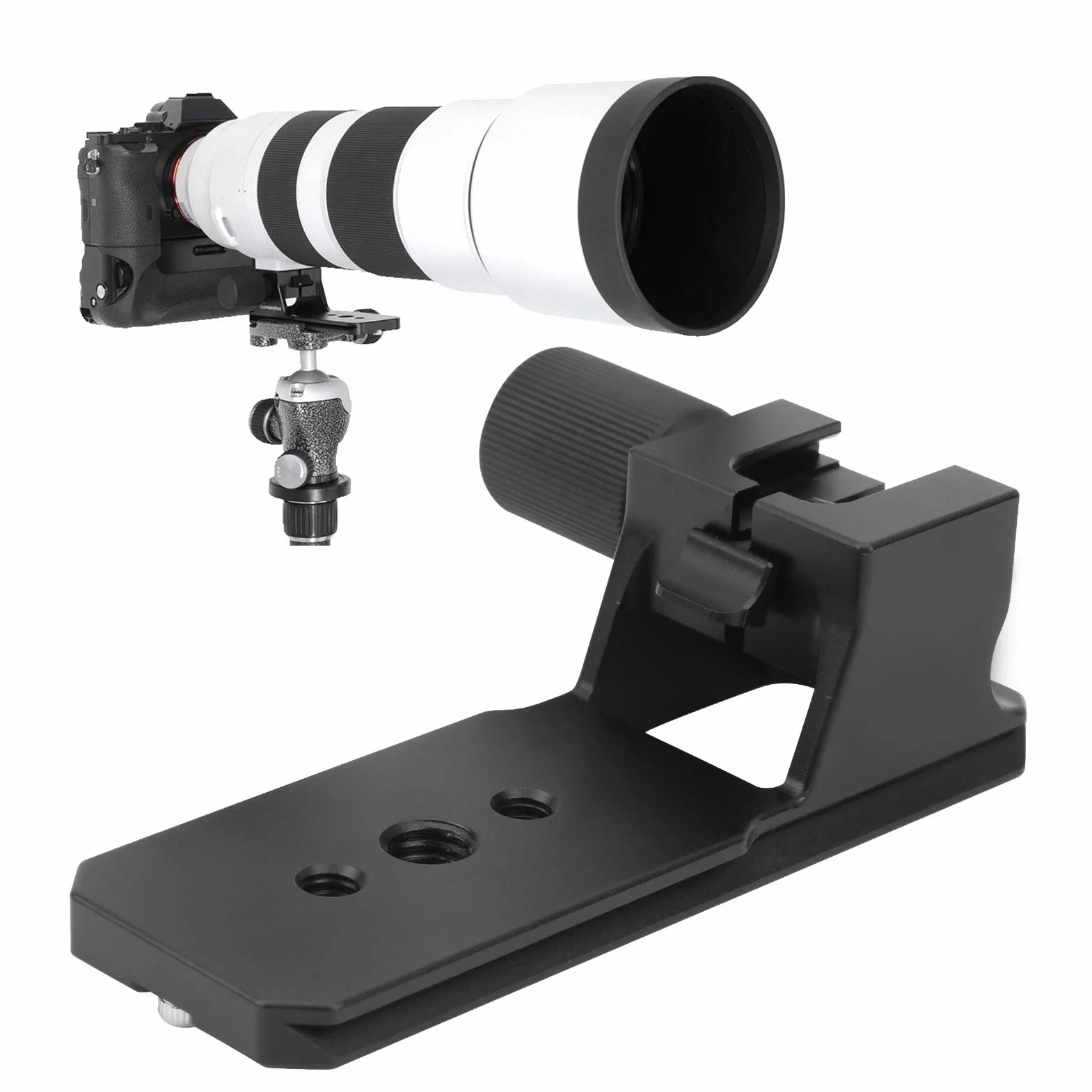 Yunir Base di Montaggio per treppiede per Obiettivo, Supporto per Collare per Obiettivo Veledge Adattatore per piedistallo di Ricambio in Alluminio aeronautico, per Fe 200-600