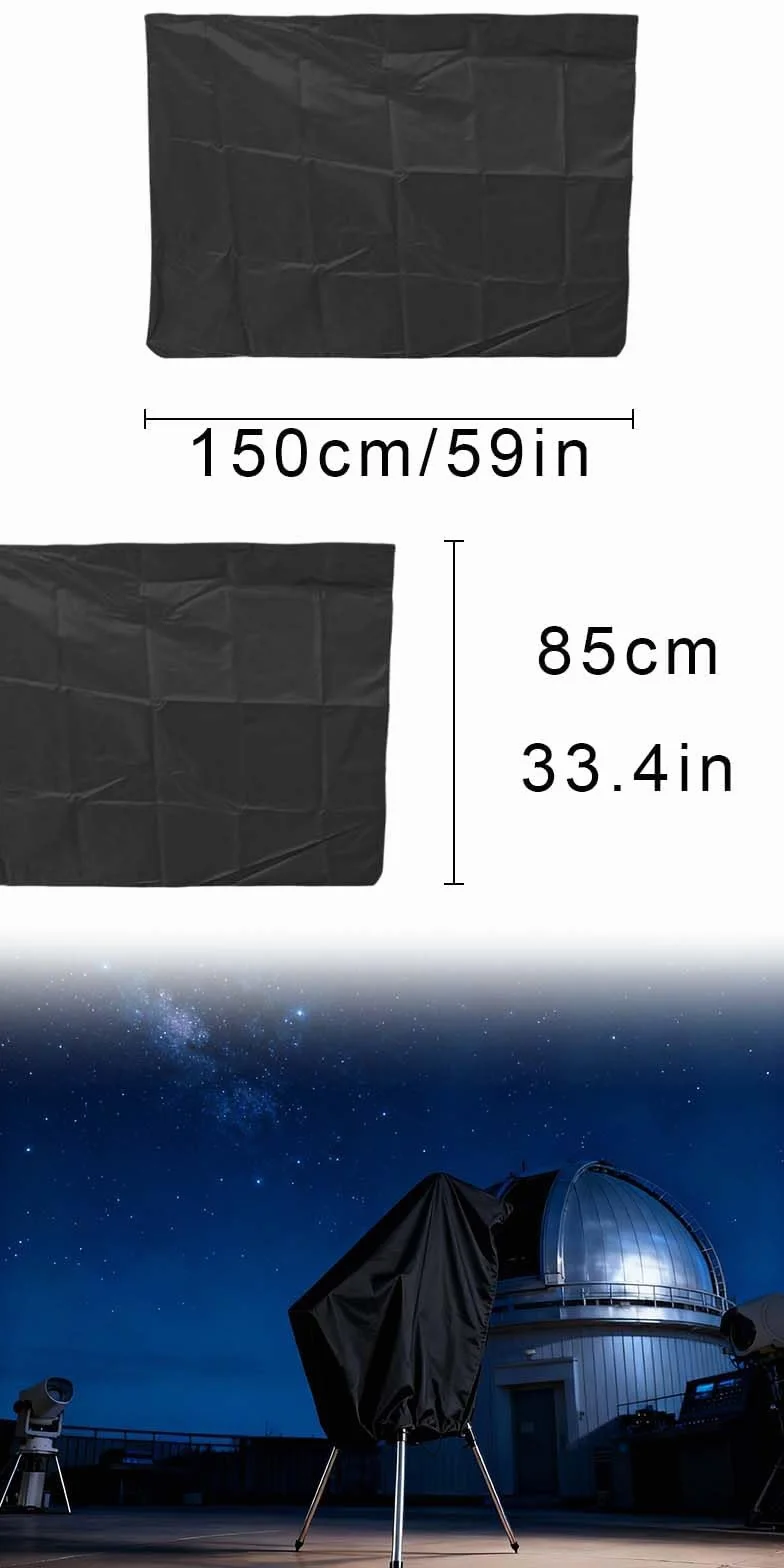 150 * 85 cm coperturaimpermeabilepertelescopio, 420D, coperturatelescopioperesterni, CoperturaProtettivadelTelescopio, Telescopio Antipolvere Copertura, impermeabile, antivento e antifreddo