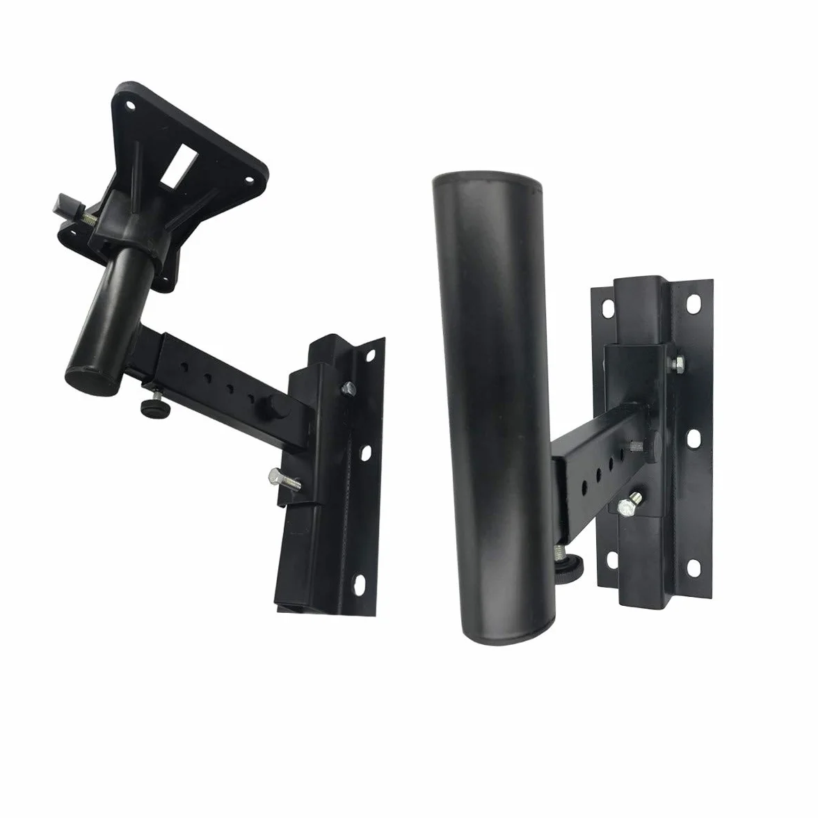 COPPIA SUPPORTI MURO PARETE IN ACCIAIO SOSTEGNI STATIVI UNIVERSALI CASSE ACUSTICHE STANDARD 35 MM