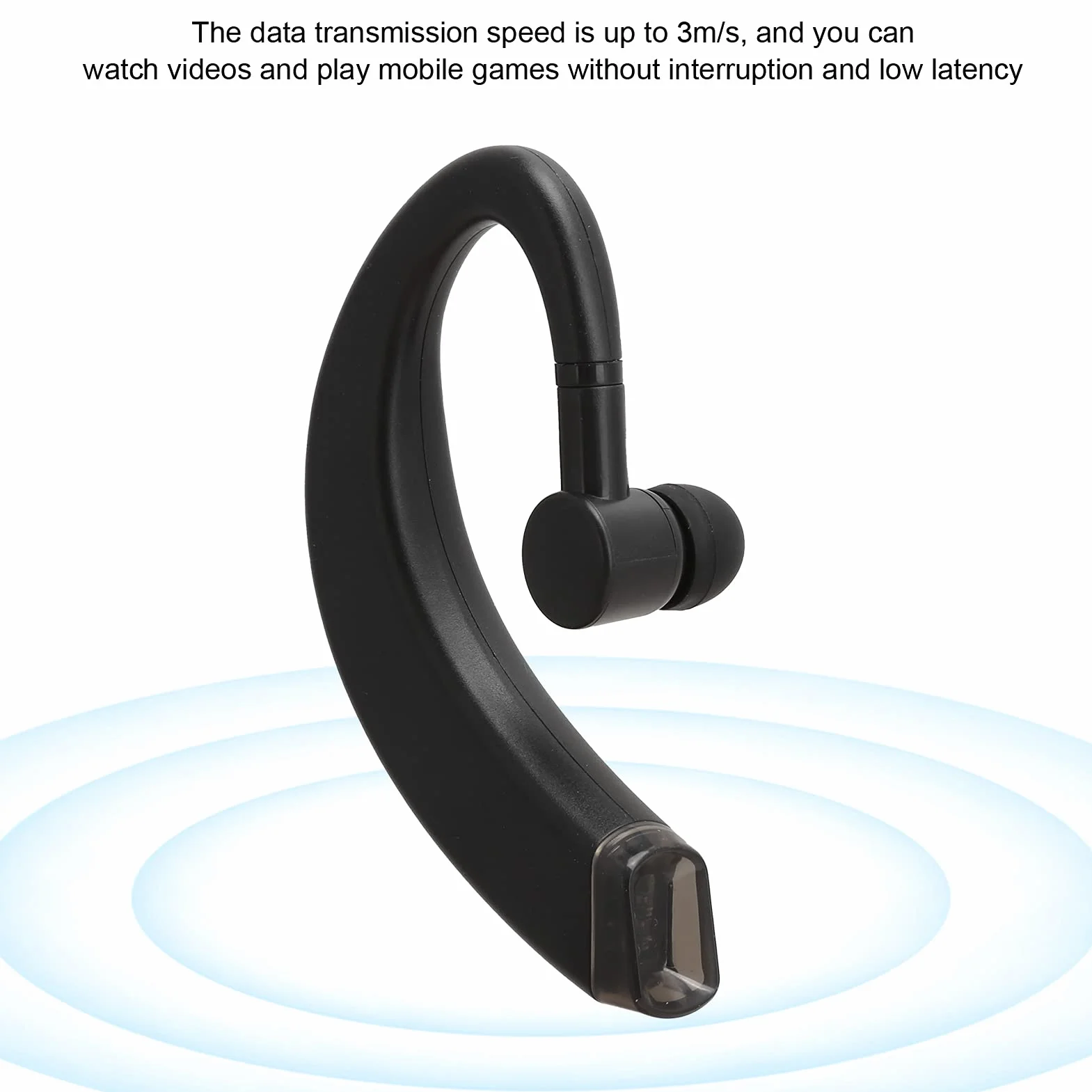 Auricolare Singolo con Gancio, Cuffia Bluetooth Mono Professionale per Guida, Qualità HIFI e Chiamate Nitide