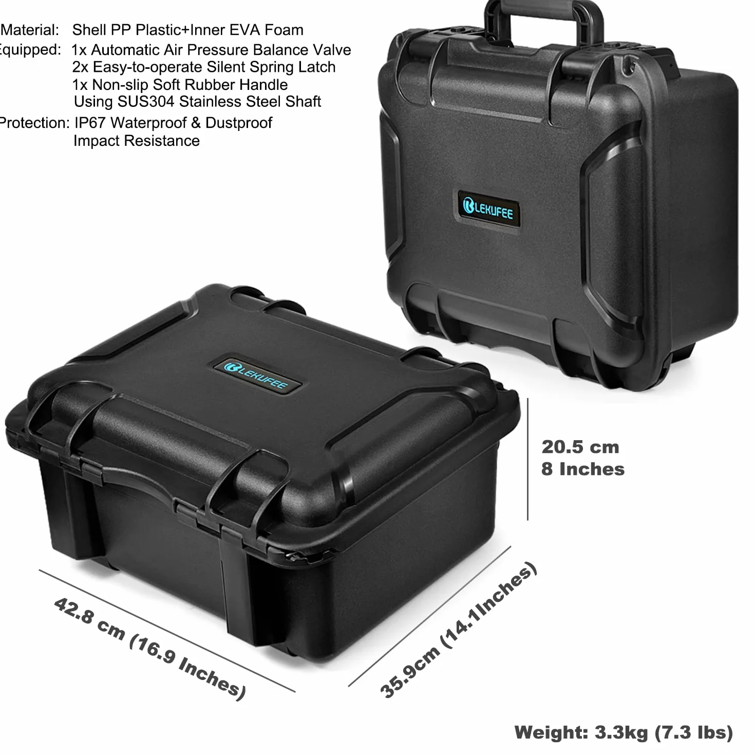 LEKUFEE Custodia Rigida Impermeabile per DJI FPV Combo/FPV Explorer Combo e Accessori (Non per DJI AVATA) (Solo Custodia)