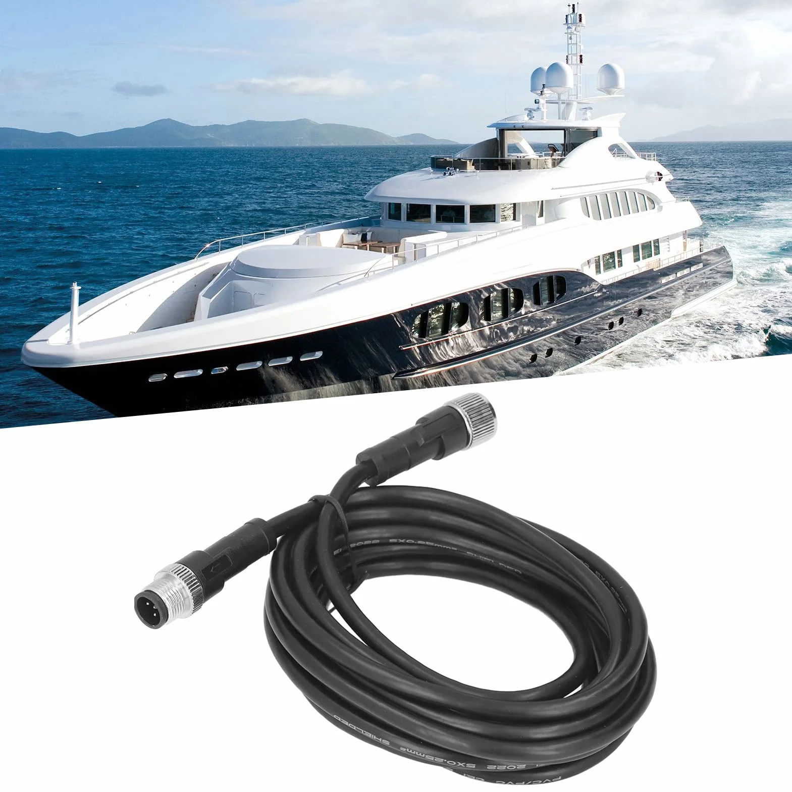 Cavo di derivazione dorsale per barca per NMEA 2000 Sostituzione per Garmin Lowrance Simrad B G Navico Networks(3M)