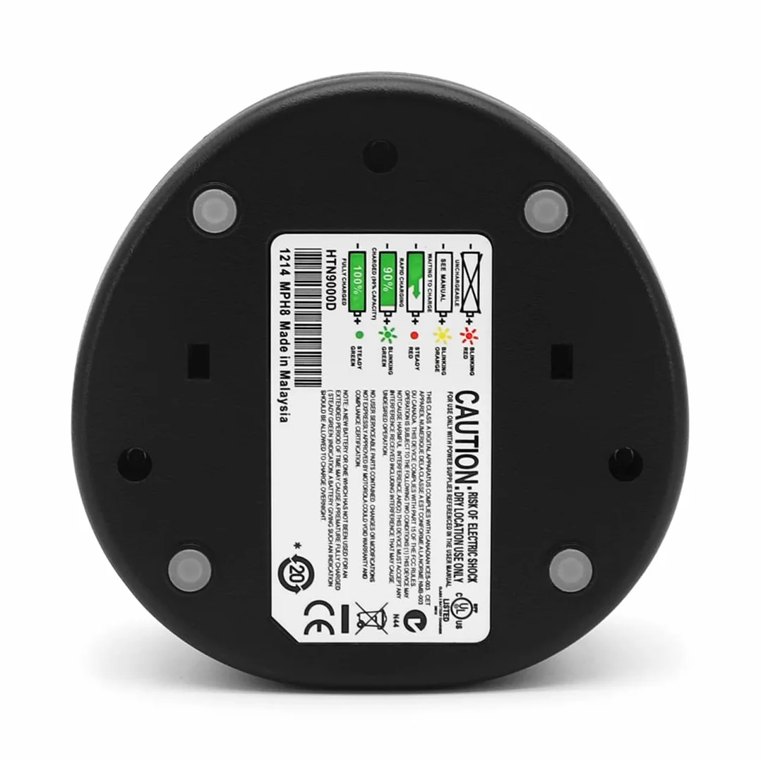 Caricabatterie da scrivania per Motorola Radio GP340 GP380 GP680 HT750 HT1250LS PR860 PRO5450 HTN9000 HNN9010 (Ni-MH Ni-CD Li-ION Adattatore UE)
