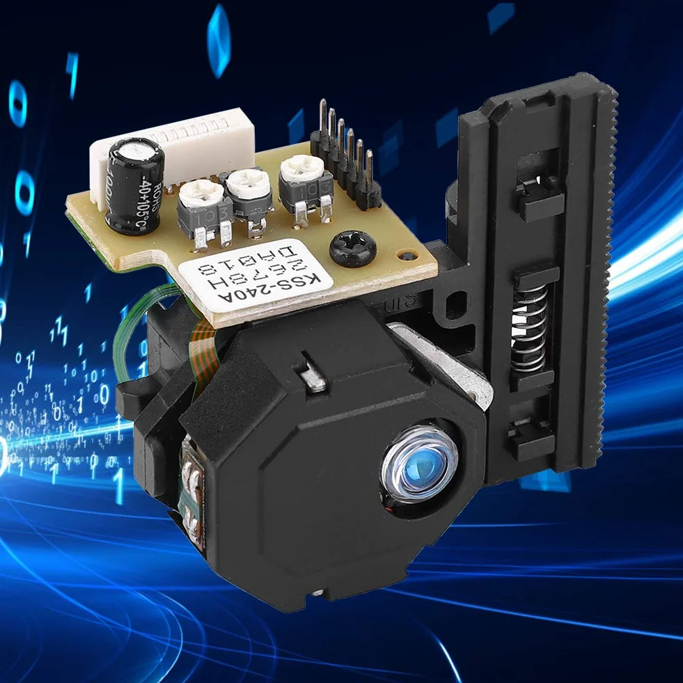 Testina Laser Ottica per Lettore DVD Lente Singola Vetro Blu Trasparente Componente Elettronico Riparazione Sostituzione