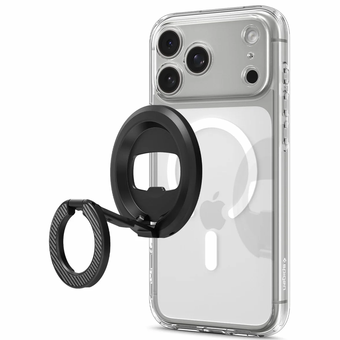 Spigen O-Mag Anello MagSafe [Apribottiglie & Supporto Regolabile] Doppio Magnete Compatibile con Accessori Magnetici, iPhone 17 17e 16 15 14 e Cover MagSafe/Pixelsnap per Samsung S26 S25, Pixel 10 10a