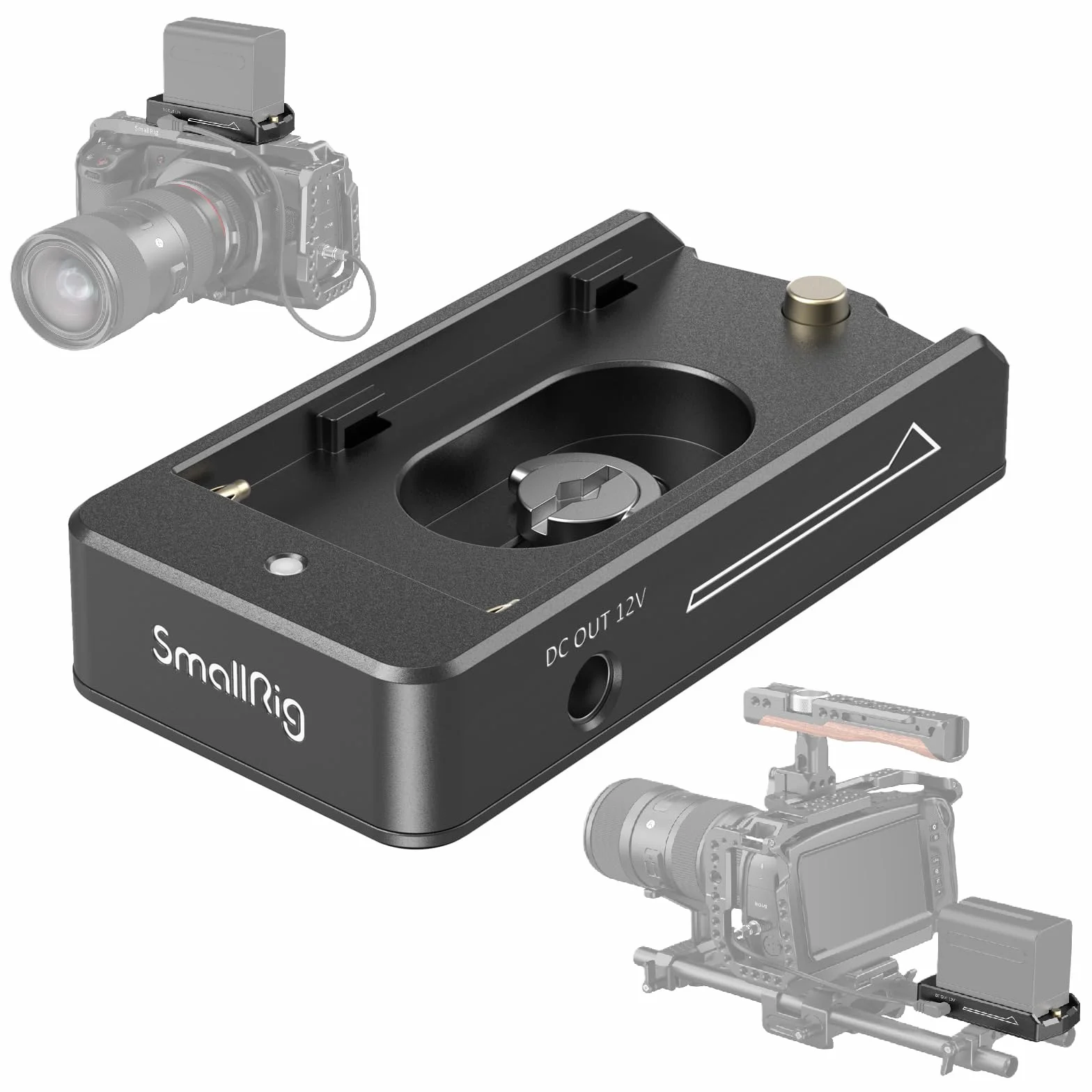 SMALLRIG Piastra Adattatore per Batteria Leggera NP-F (ABS+PC) Compatibile con Batterie di Tipo NP-F per Sony - 3018