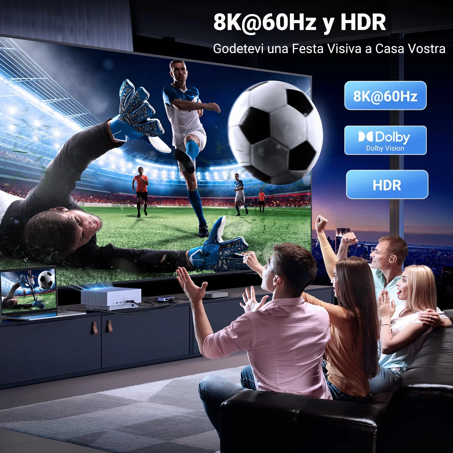 UGREEN Switch HDMI 2.1 8K@60Hz 2 Ingressi 1 Uscita Commutatore 4K@144Hz 2K@240Hz Compatibile con Macbook Pro Mac Mini, BLU-Ray DVD, PS5 PS4, Xbox 360/One, Fire Stick, Chromecast, TV