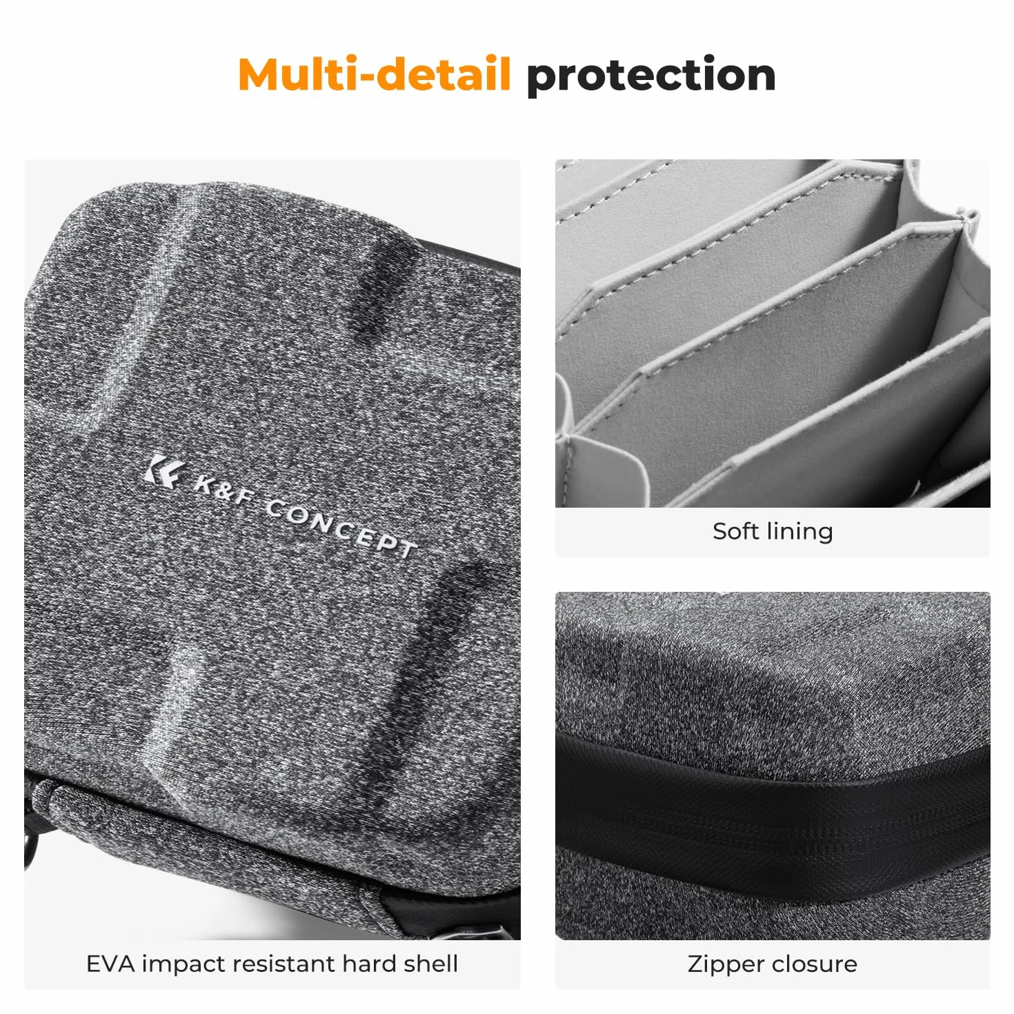 K&F CONCEPT Custodia per Filtri 10 slot, Guscio rigido in EVA antiurto Borsa per Fotocamere Fotografico Obiettivo Filtri