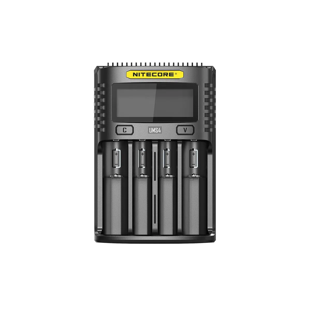 Nitecore Caricatore Universale UMS4 3000mA USB Unisex-Adulto, Nero, L: 159 x l: 107 x H:41