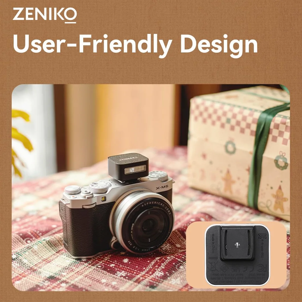 Zeniko ZF08 Flash per Fotocamera GN16 CCT 6500K Supporto Hot Shoe Universale Riciclaggio Veloce 3S