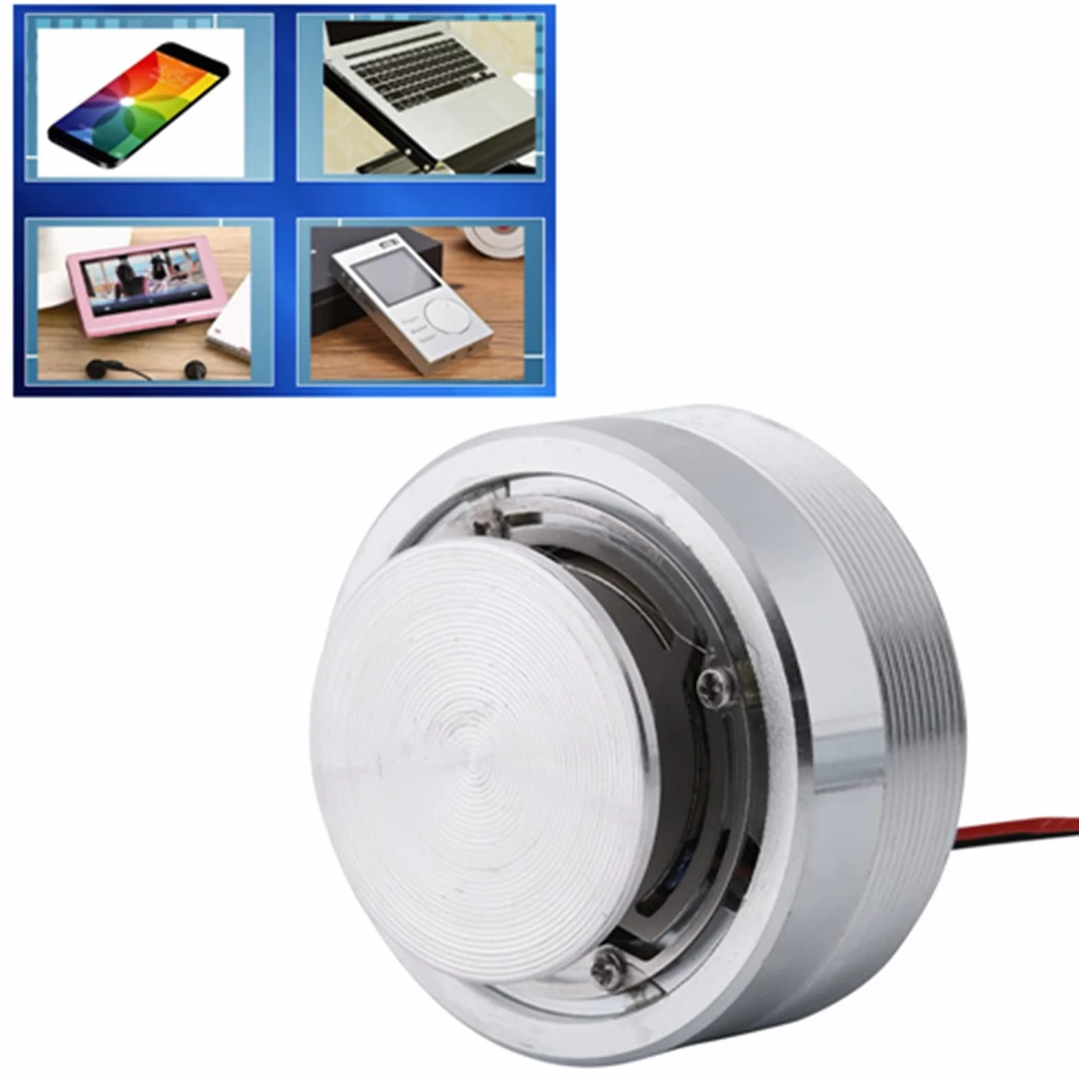 Cocoarm Bass Shaker Resonance, 50MM 2 Pollici Altoparlante di Risonanza a Tutte le Frequenze Altoparlante di Risonanza Vibrazione Rotonda per Attrezzature Lettura Suona e Sound Expand (4Ω 25W)