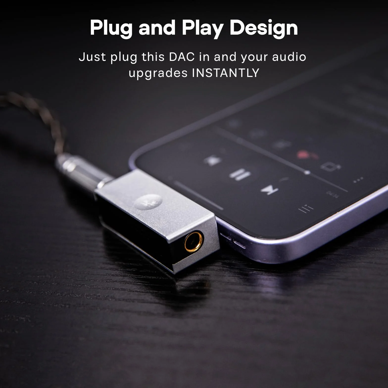 Kiwi Ears Allegro Mini Portable DAC USB C na 3,5/4,4 mm, 32bit/384 kHz, amplificatore per cuffie HiFi (Argento)