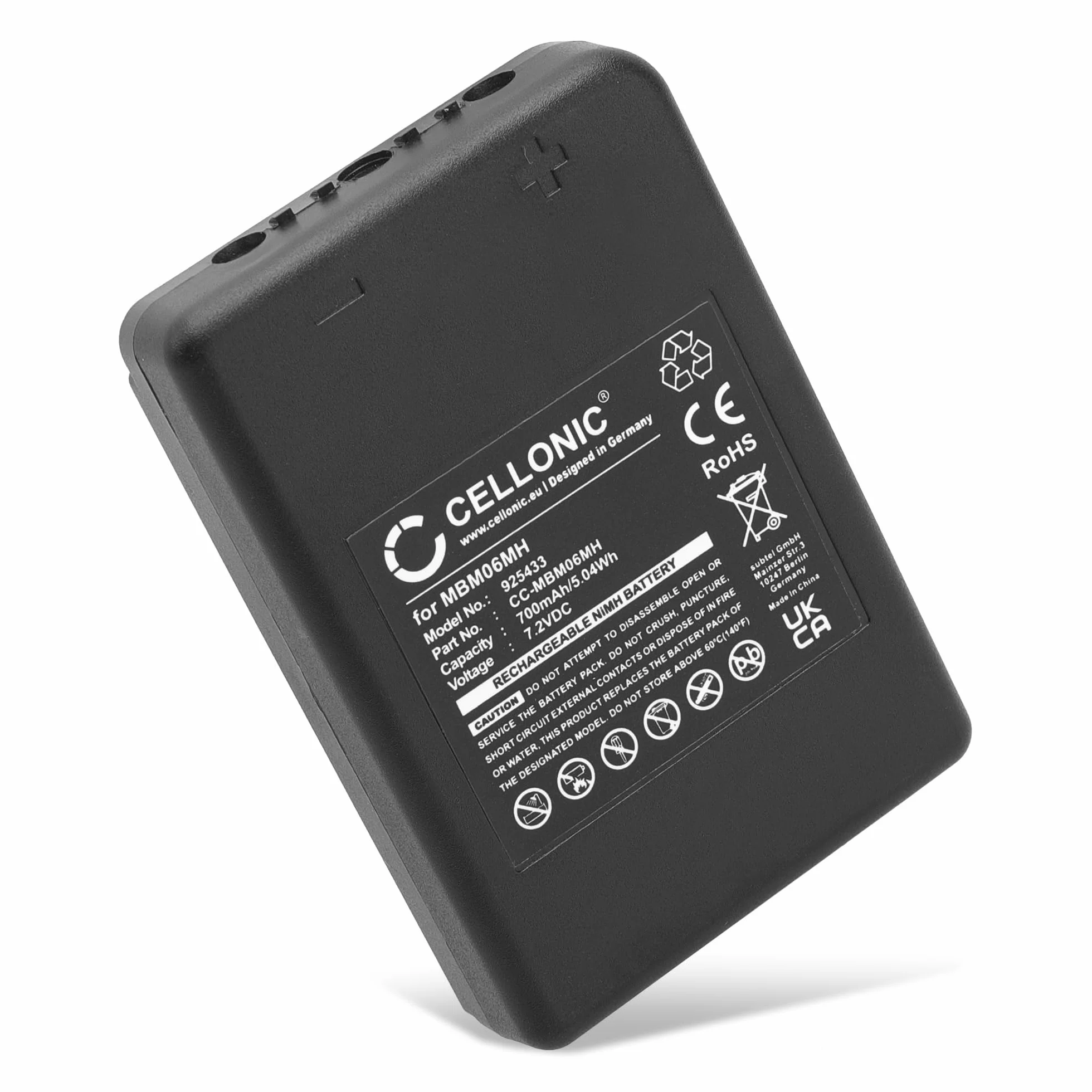 Batteria per telecomandi Compatibile con Autec E16 KTC, E16 Sirio 42, Modular MJ 700mAh 7.2V
