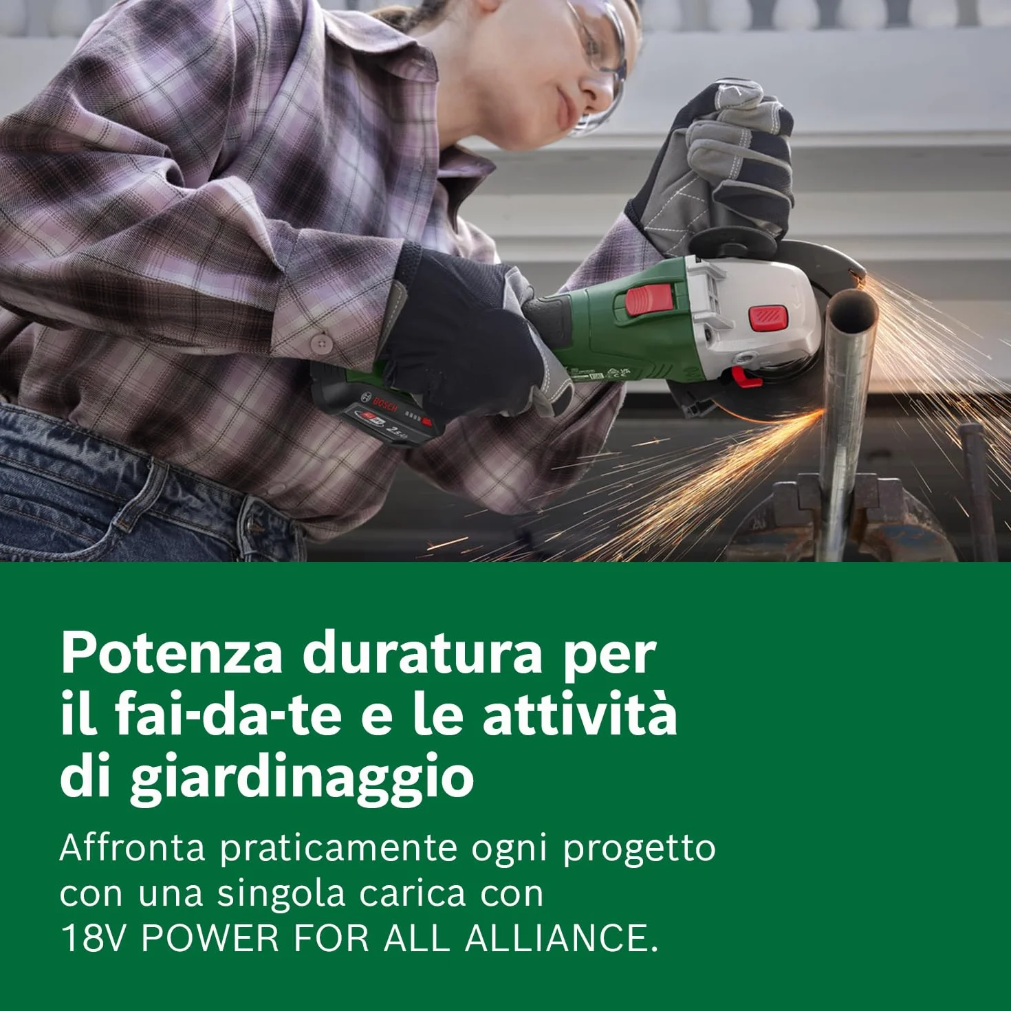 Bosch Batteria sostitutiva PBA 18V 2,5Ah W-C (sistema 18V; elevata capacità per una maggiore autonomia; compatibile con tutti i dispositivi 18V POWER FOR ALL)
