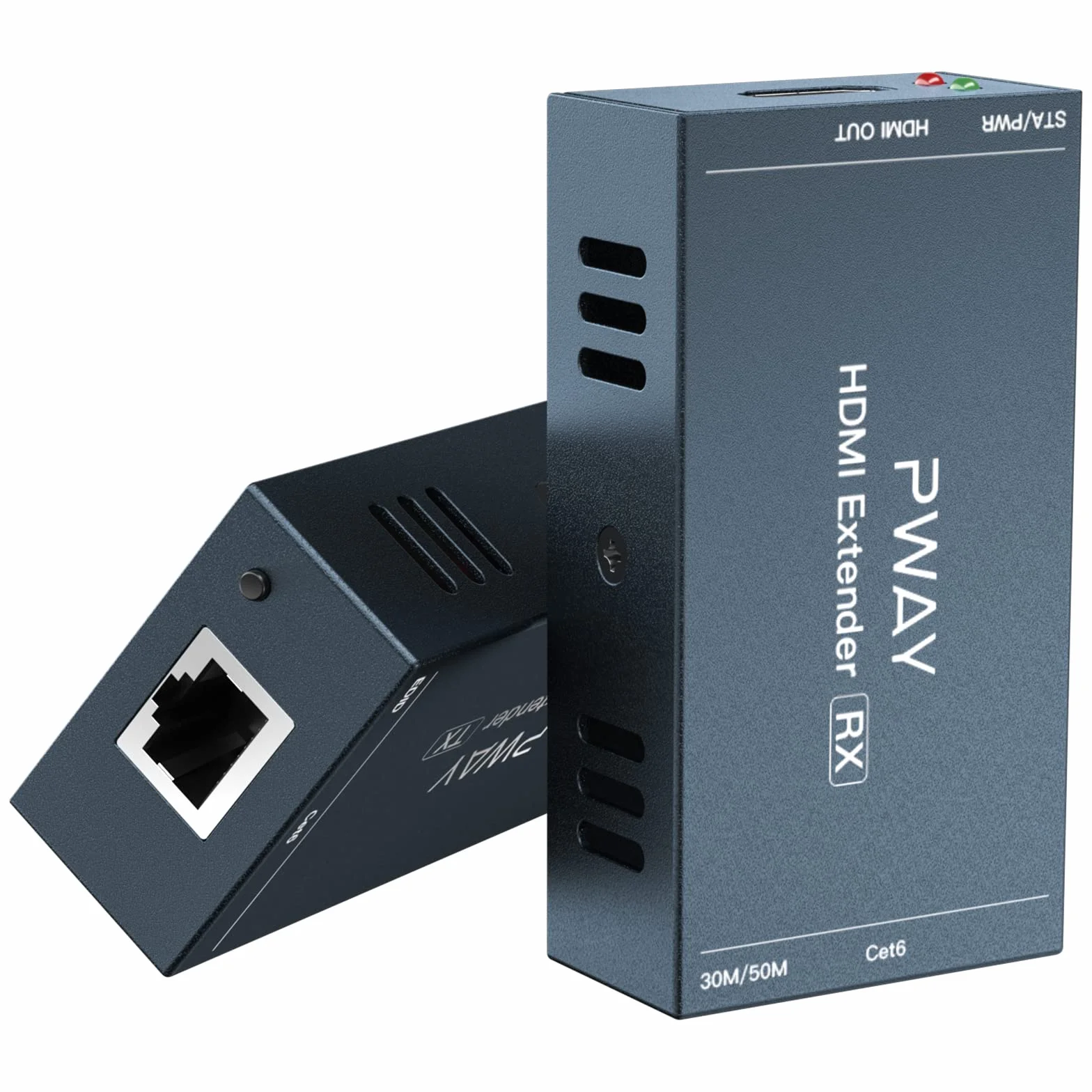 PW-HT202PG HDMI Extender 165ft/50 metri, cavo Cat5e/Cat6, Full HD 1080P, controllo dei dati, trasmissione di alimentazione..