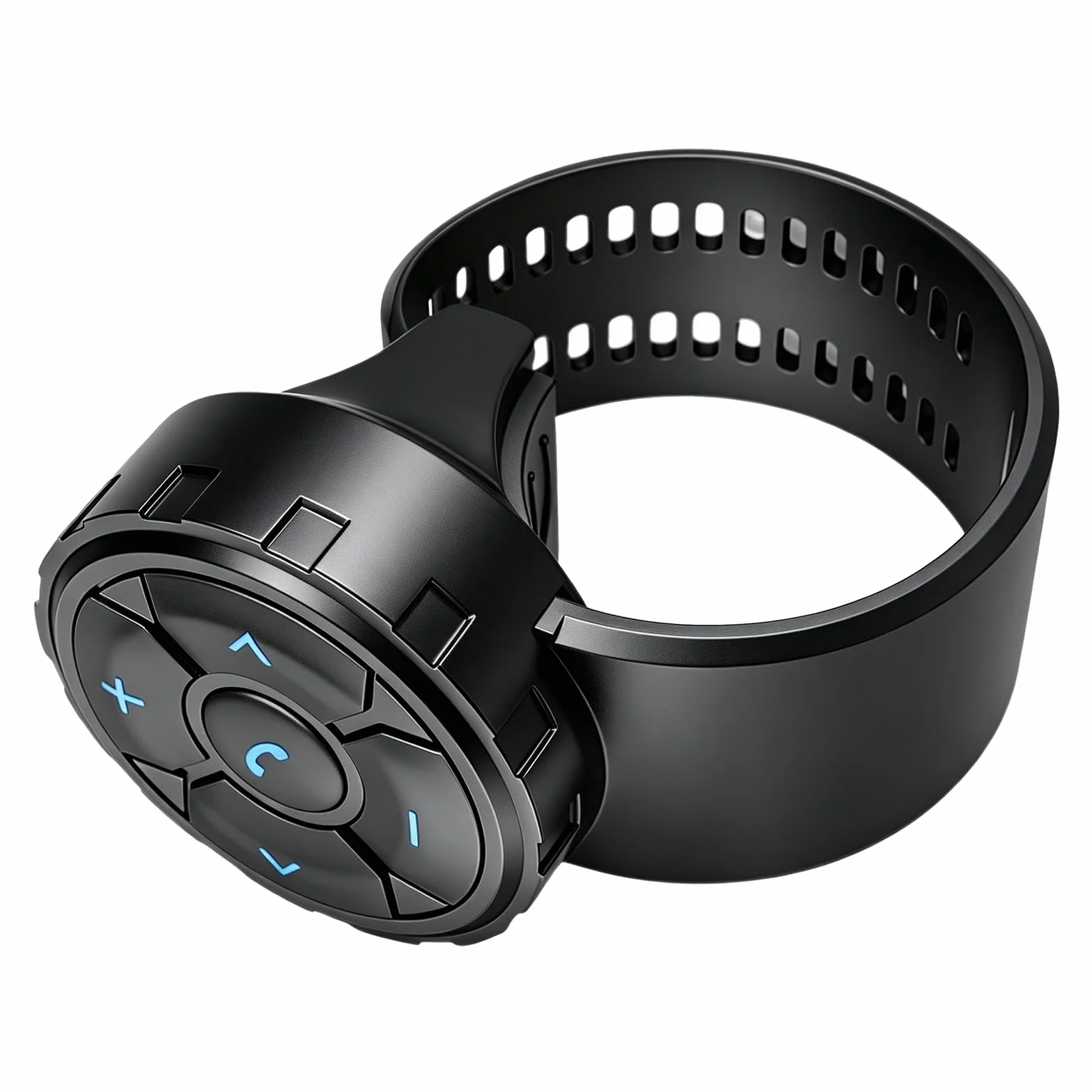 Fyearfly Telecomando Multimediale Bluetooth Casco, Cuffie Wireless per Casco Bt Audio Player Controller Moto Manubrio Supporto Universale, per Controllare Musica, Chiamate, Volume